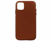 Чехол iPhone 11 Leather hi-copy (коричневый)