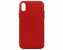 Чехол iPhone XR Leather hi-copy (красный)