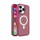 Чехол iPhone 14 Pro Max Matte Case MagSafe (бордовый)