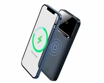 Внешний АКБ 10000 mAh Baseus Magnetic + Wireless charger 20W черный