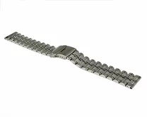 Ремешок Samsung/Huawei/Amazfit GTR 22mm New 7-bead металл серебро