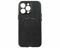 Чехол iPhone 13 Pro Leather Magnetic (черный)