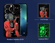 Чехол iPhone 14 Pro LUXO Kaws (J119)