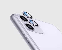 Защ. накладка на камеру iPhone 11/12 mini сиреневая (комплект 2шт)