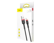 Кабель Baseus Cafule Cable Lightning - USB 2,4А красный-черный, 1м