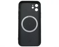 Чехол iPhone 12 AG-Glass MagSafe (черный)