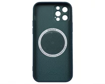 Чехол iPhone 12 Pro AG-Glass MagSafe (синий)