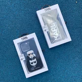 Чехол iPhone 14 Pro Lagerfeld Кот (черный)
