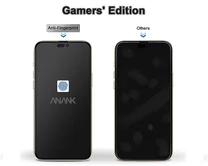 Защитное стекло iPhone 13 Pro Max/14 Plus ANANK Anti-fingerprint (для игр, не отставляет отпечатков пальцев) матовое черное