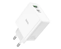 СЗУ-1USB + 1USB-C Hoco C113A, PD, 65W, белый