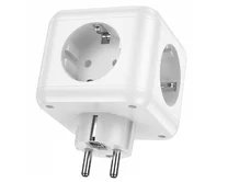 Сет адаптер Borofone BAC10, 3 USB, 1 USB-C, 1 розетка, белый