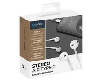 Стереогарнитура Deppa Stereo Air Type-C, белый, 44215