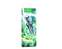 Кабель 3в1 Hoco X76 Lightning+microUSB+Type-C - USB 1м, черный