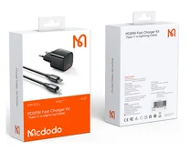 СЗУ-1USB-C McDodo CH-4040+кабель Type-C-Lightning, 20W Nano, черный
