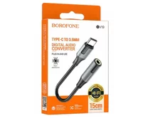 Переходник Borofone Creator BV19 Type-C Digital 3.5 jack Audio черный