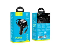АЗУ-1USB+1USB-C Hoco NZ15 Unimpeded PD60W + выдвижной кабель Type-C, черный
