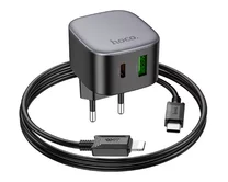 СЗУ-1USB-C Hoco CS32A + кабель Type-C-Lightning, 20W черный