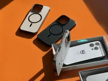 Чехол iPhone 14 Pro Max Njoyny Metall MagSafe (белый)