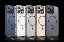 Чехол iPhone 16 Pro Max Njoyny Metall MagSafe (белый)