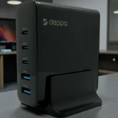 Зарядная станция Deppa 3USB-C, 2USB, PD, QC, 140Вт, черный